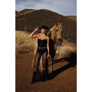 12th Tribe Belladonna Black Lace Jumpsuit Size XSXS